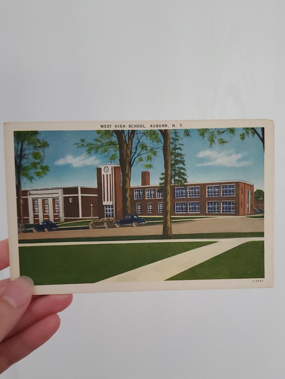 Vintage West High School Auburn NY Post Card Jubb Co